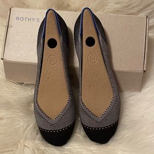 Rothy’s ‘The Flat’ Grey Mist Captoe Sz 8- Brand New!
